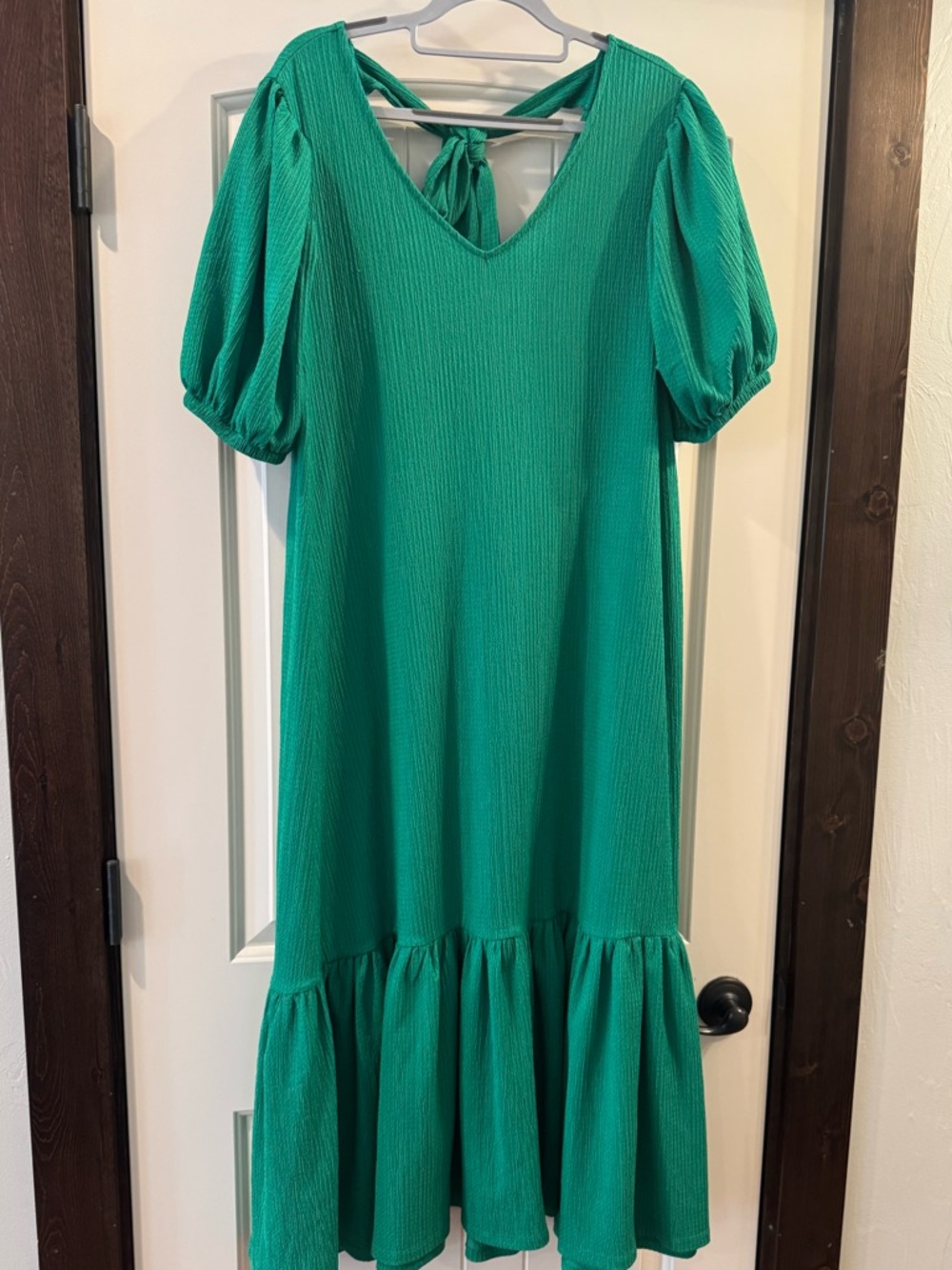 Women’s Green Puff Sleeve Midi Dress from Macys M
